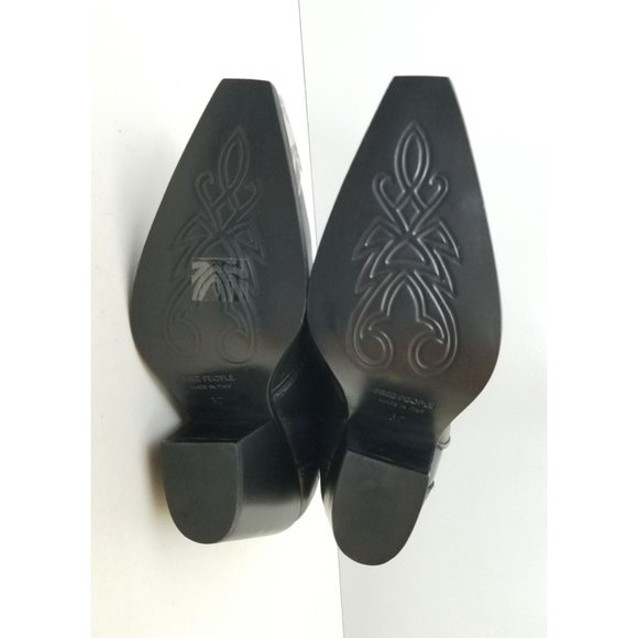 Free People Brayden Tall Boots in Black Leather Size 37 - Picture 5 of 5